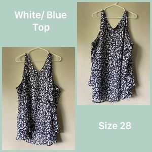 Lane Bryant Double V-Neck Swing Tank - Size 28